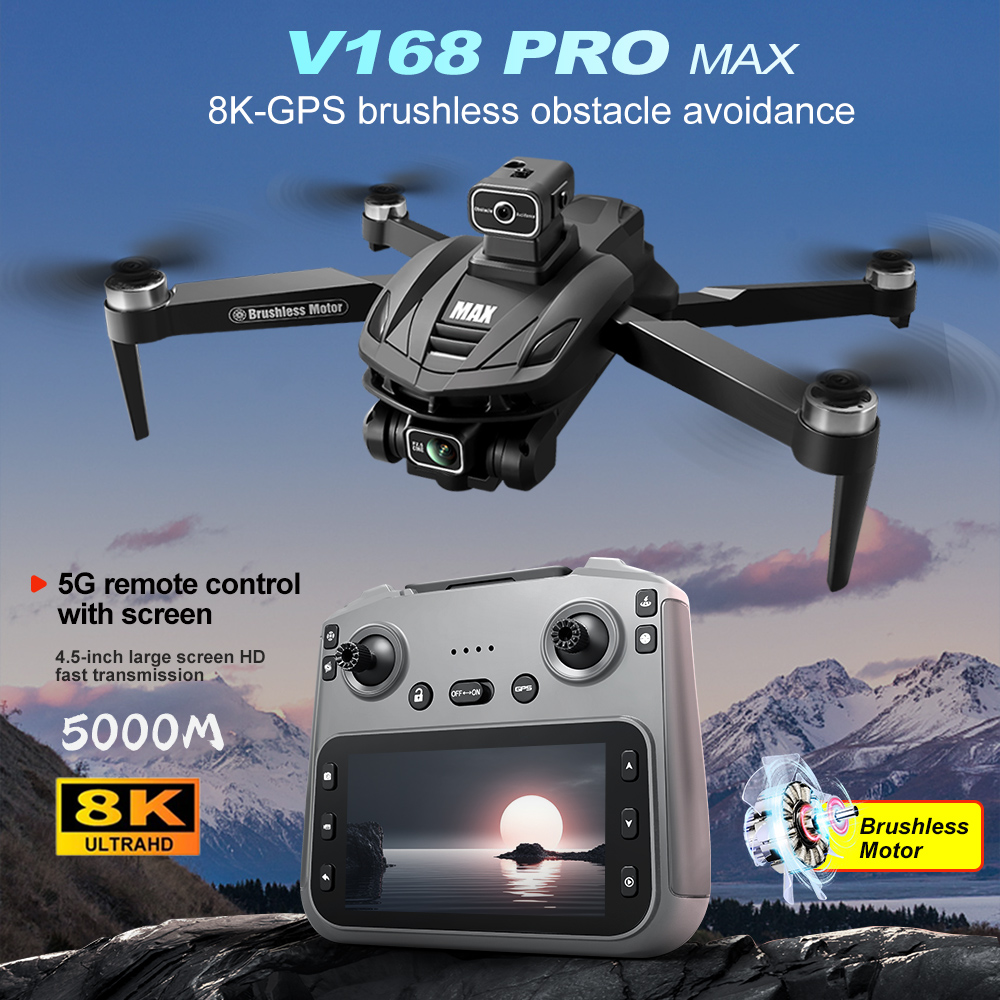 Drone Rc Helicopter With Camera - V168 PRO Max GPS 드론 8K