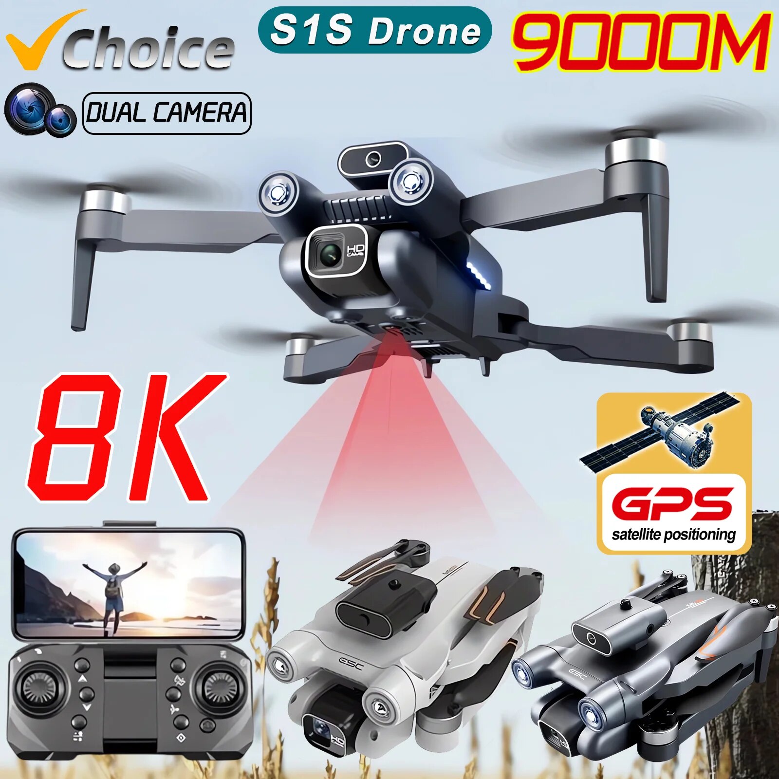 S1S 드론 5G 와이파이 4K 전문 8K HD 카메라 - Drone S1S Rc Quadcopter 리뷰 및 가격