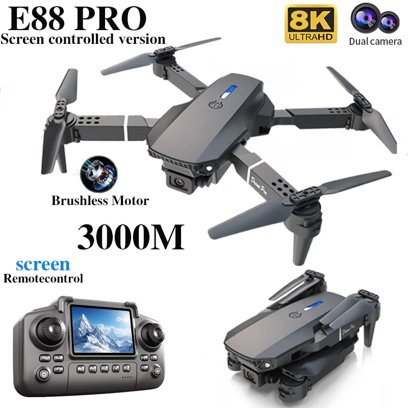 전문 E88 프로 드론 스크린 8K HD 카메라 WiF - Drone Rc Helicopter With Camera 리뷰 및 가격