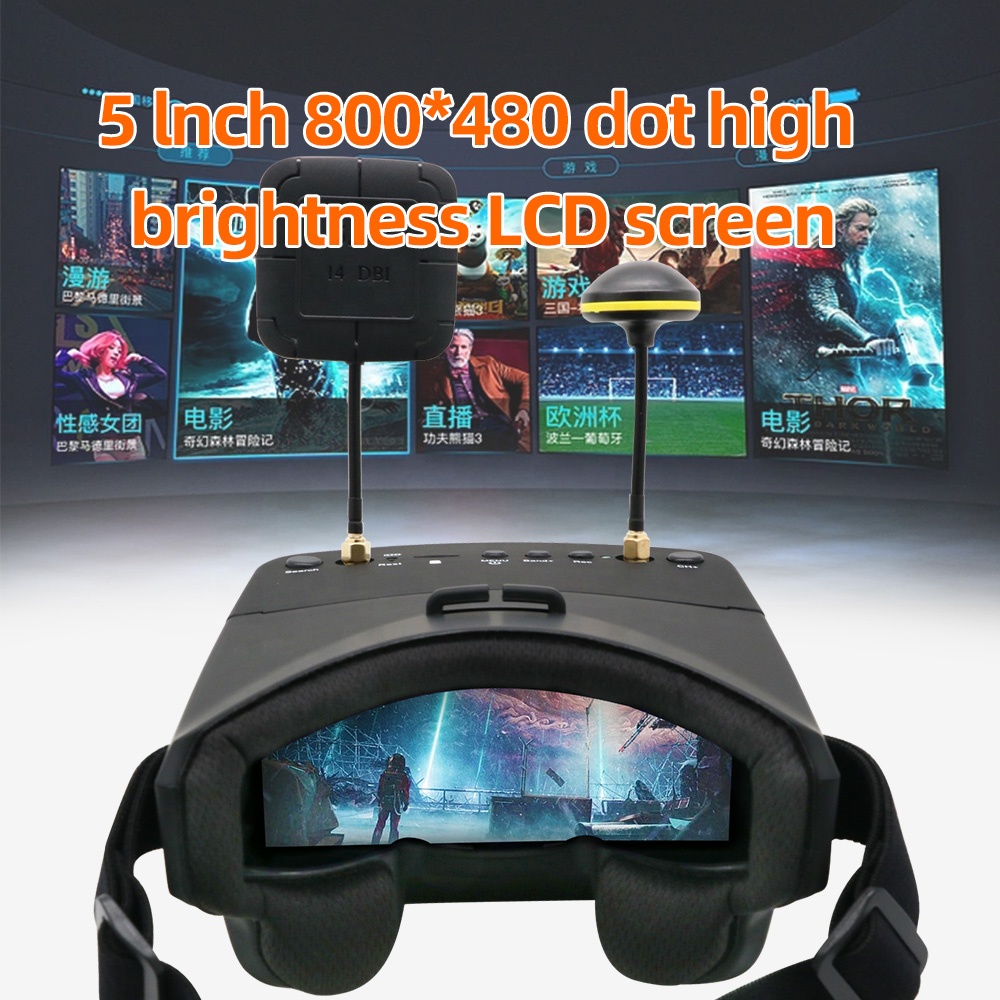 EV800D 5.8G 40CH 5인치 800*480 비 - Fpv Goggles Headset 리뷰 및 가격
