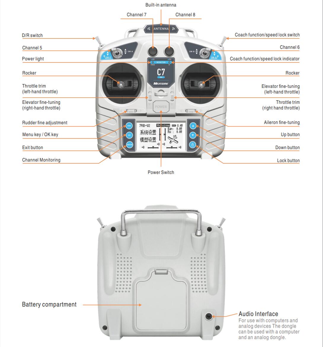 마이크로존 MC7 컨트롤러 C7 미니 송신기 2.4G  - Drone Rc Receiver And Transmitter 리뷰 및 가격