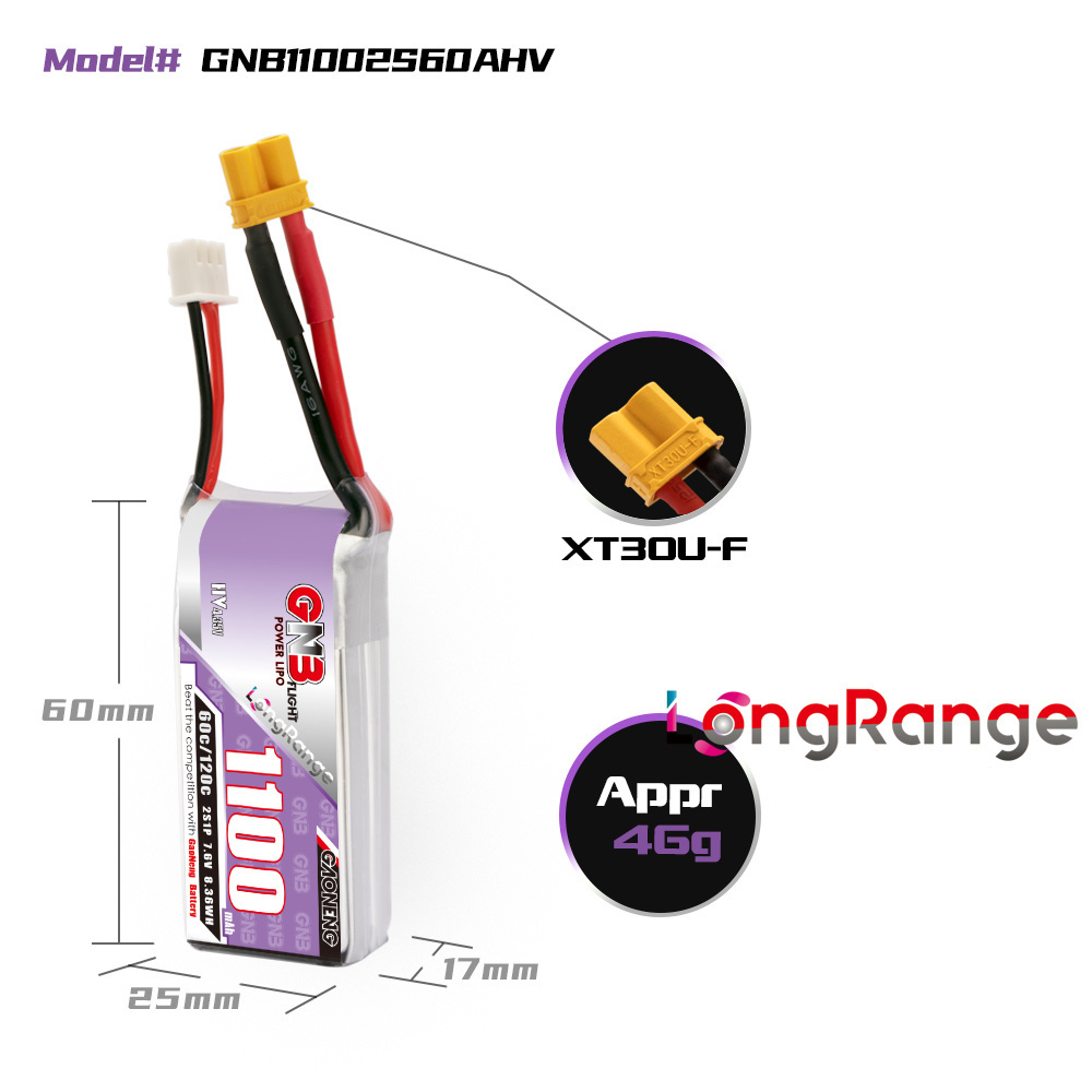 GNB 1100mAh 2S 3S 4S 6S 60C/12 - Drone Carrera Rc 리뷰 및 가격