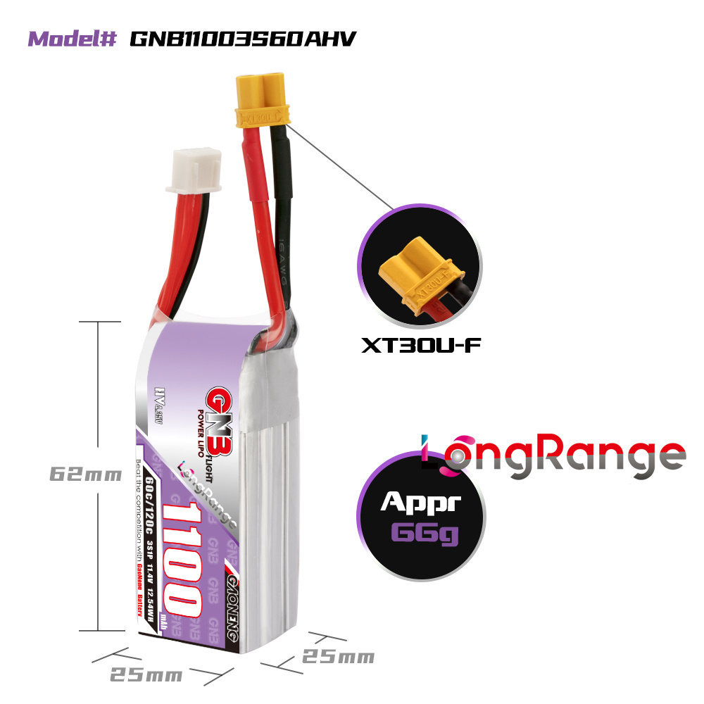 GNB 1100mAh 2S 3S 4S 6S 60C/12 - Drone Carrera Rc 리뷰 및 가격