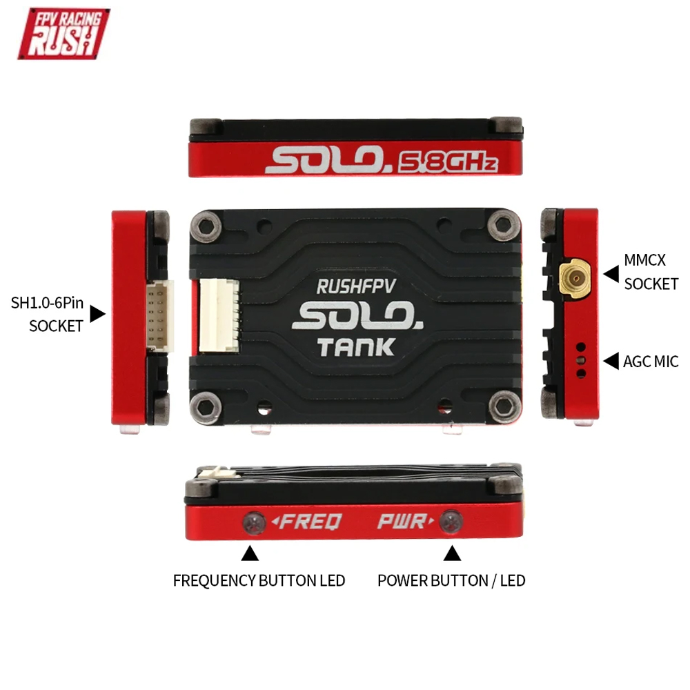 RUSHFPV 탱크 솔로 VTX 5.8GHz 1.6W  - Vtx Video Transmitter 리뷰 및 가격